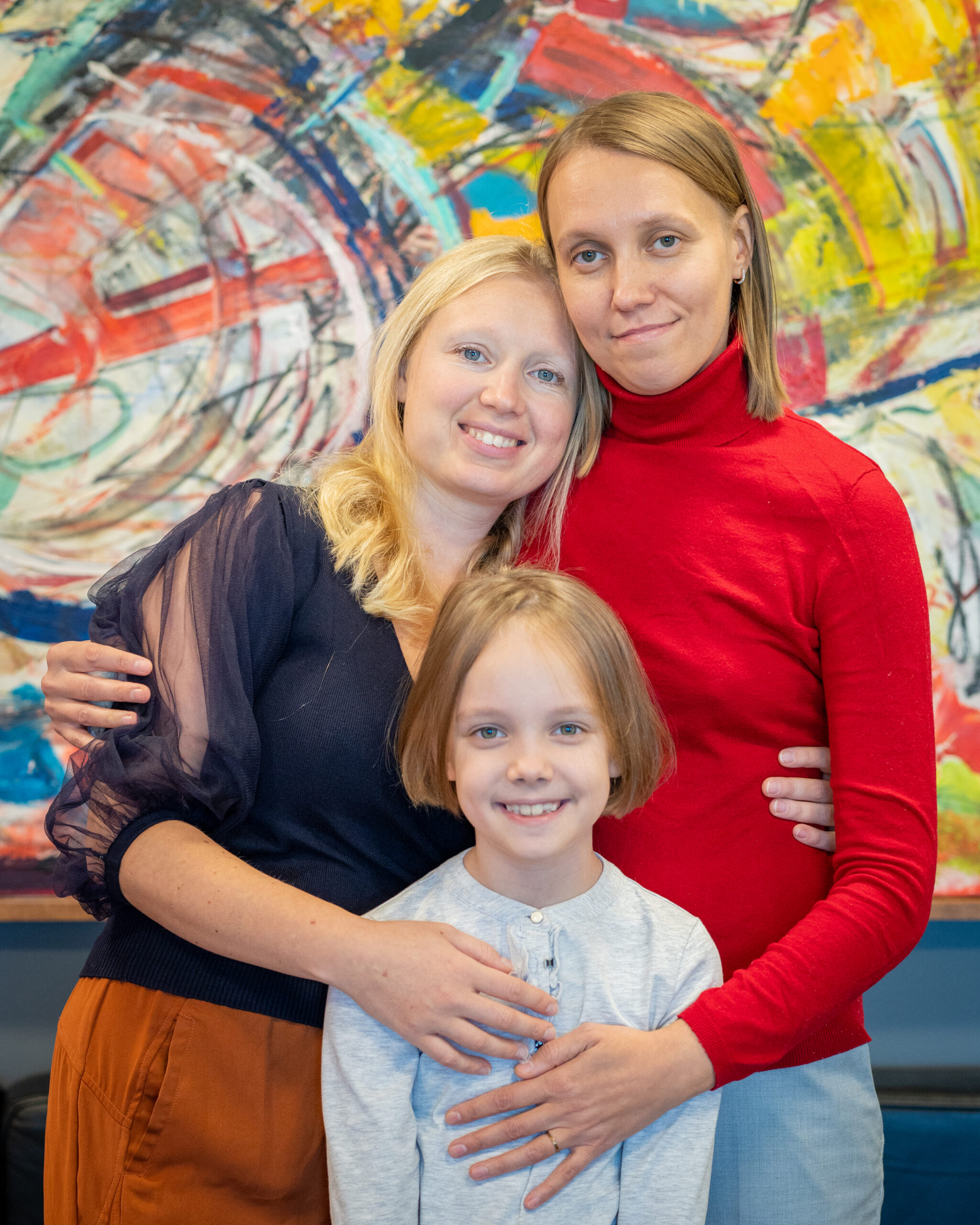 Lesbian couple with a young child
