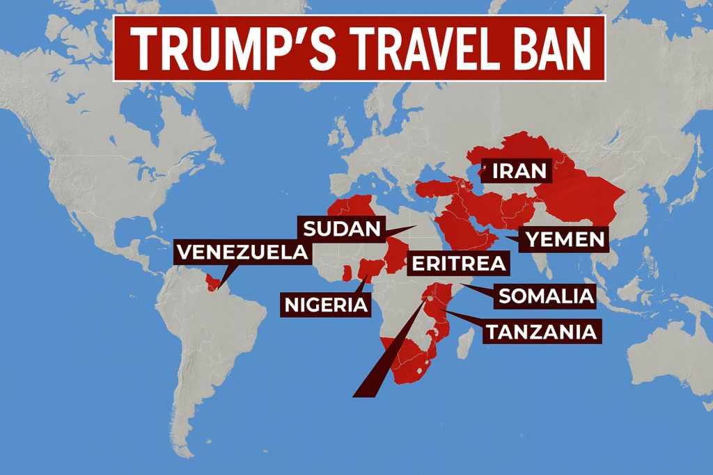 Trump's sweeping 2025 travel ban from 19 countries