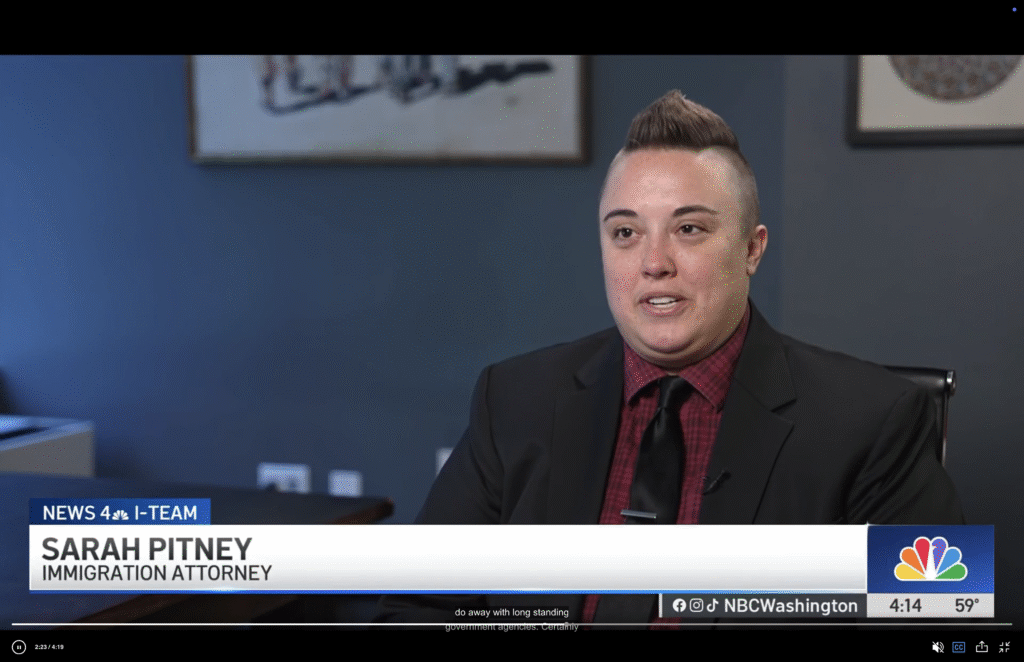 Immigration Attorney Sarah Pitney on NBC News 4