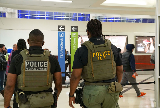 ICE officers at the airport